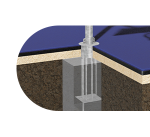 Flange anchoring