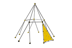 Climbing wall triangular